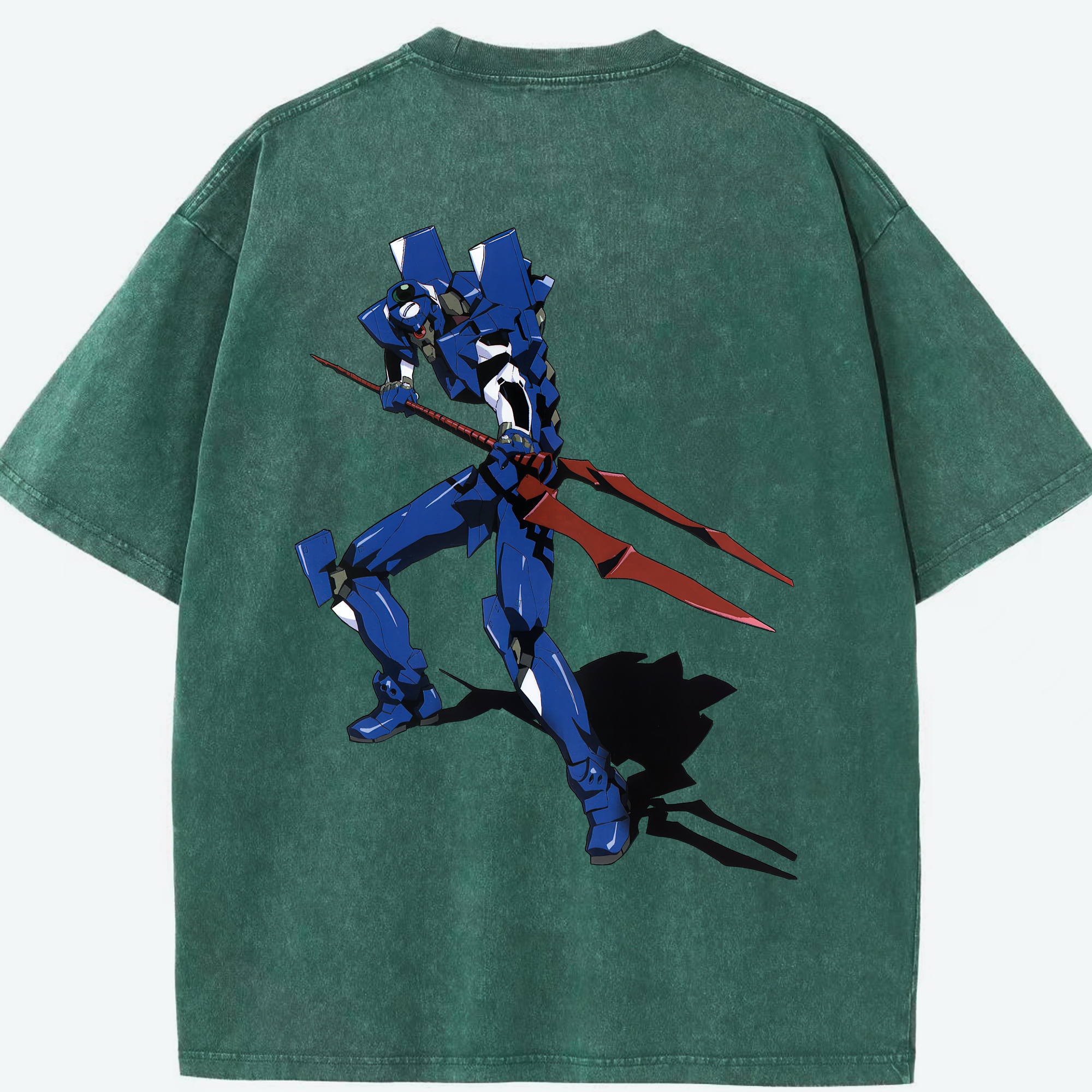 （画像用） EVA 新世紀エヴァンゲリオン 綿100% ヴィンテージ風 半袖Tシャツ（背面プリント）